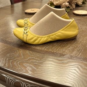 Tahari Ta-Vera Flats with Gold Accents